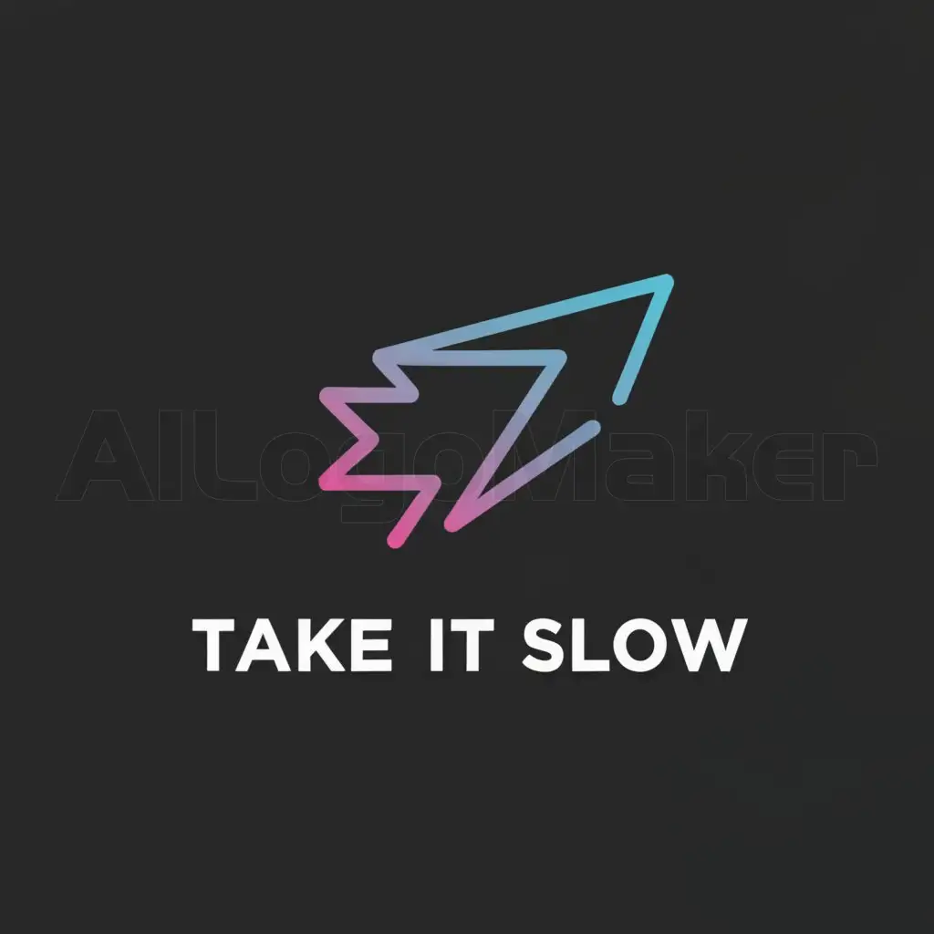 a logo design,with the text "Take it slow", main symbol:Speed,Minimalistic,be used in Internet industry,clear background