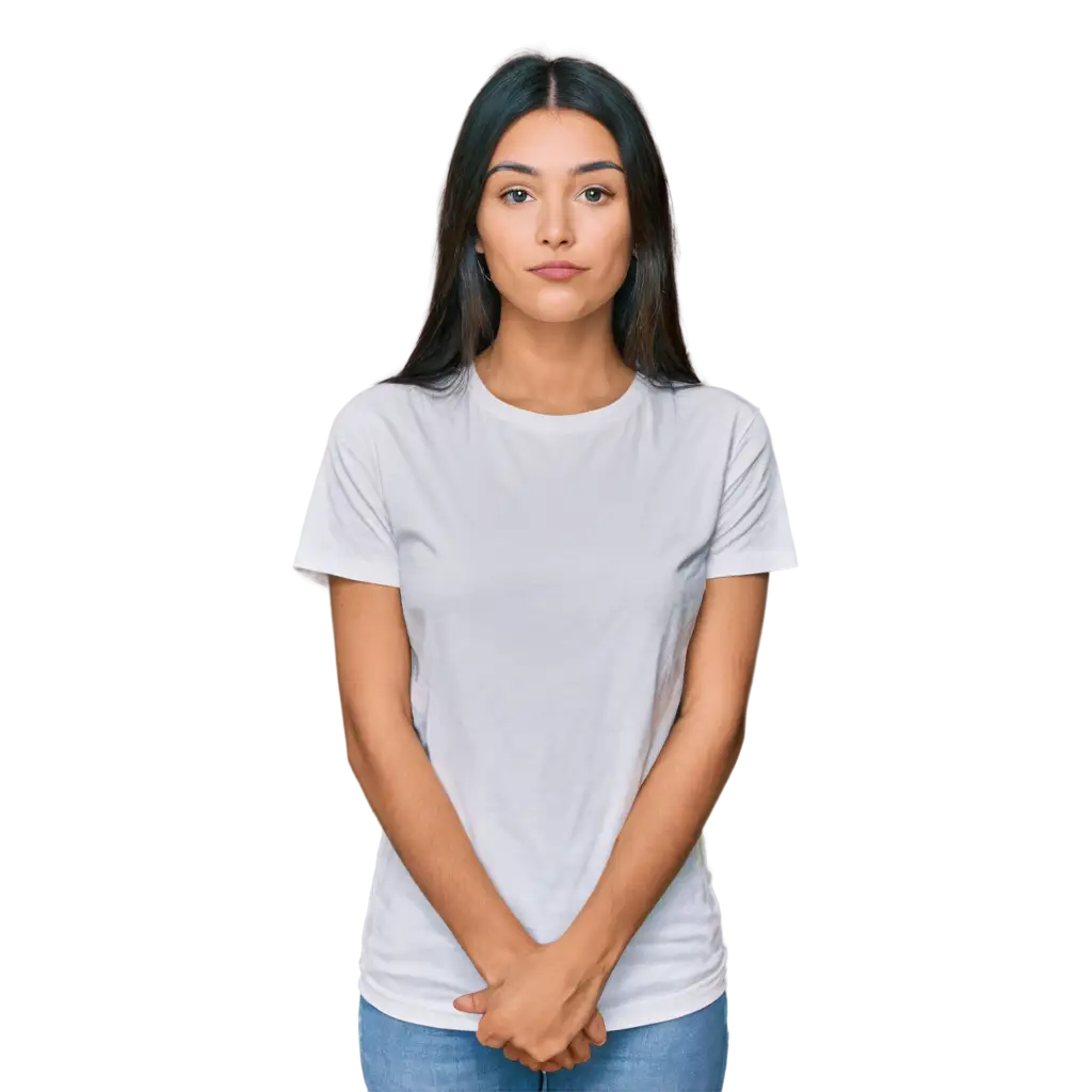 HighQuality-PNG-Image-of-a-White-Round-Neck-TShirt-Perfect-for-Online-Merchandise-Displays