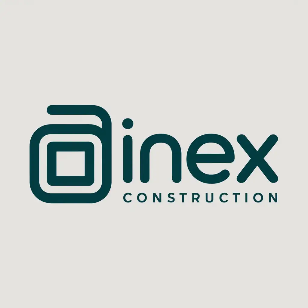a logo design,with the text "INEX", main symbol:roundedncoolntechnical,Moderate,be used in Construction industry,clear background