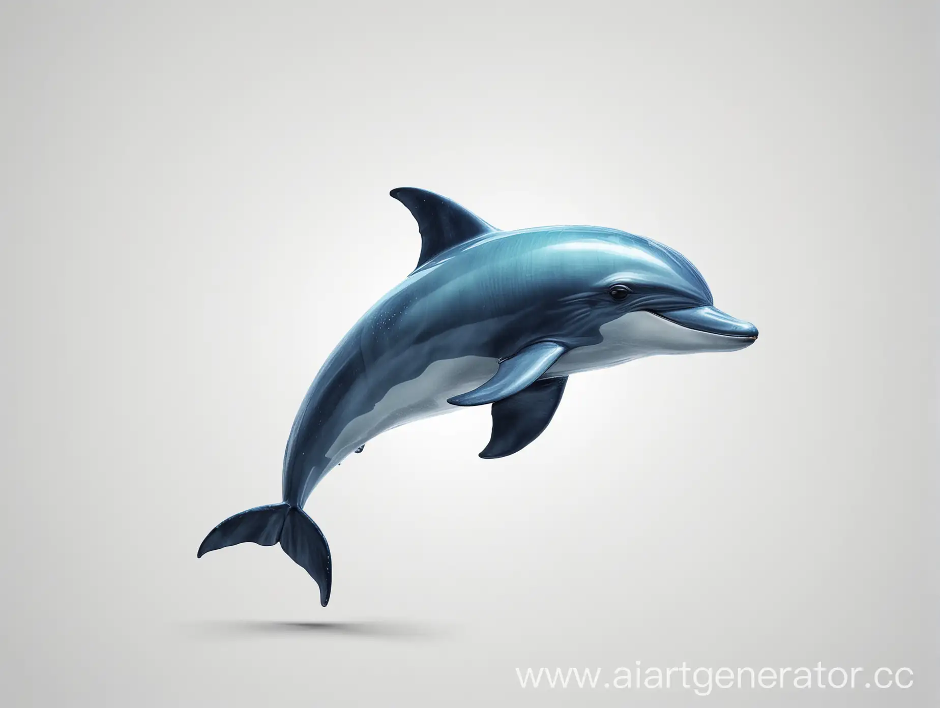 Delphin-Swimming-Logo-Design-on-White-Background