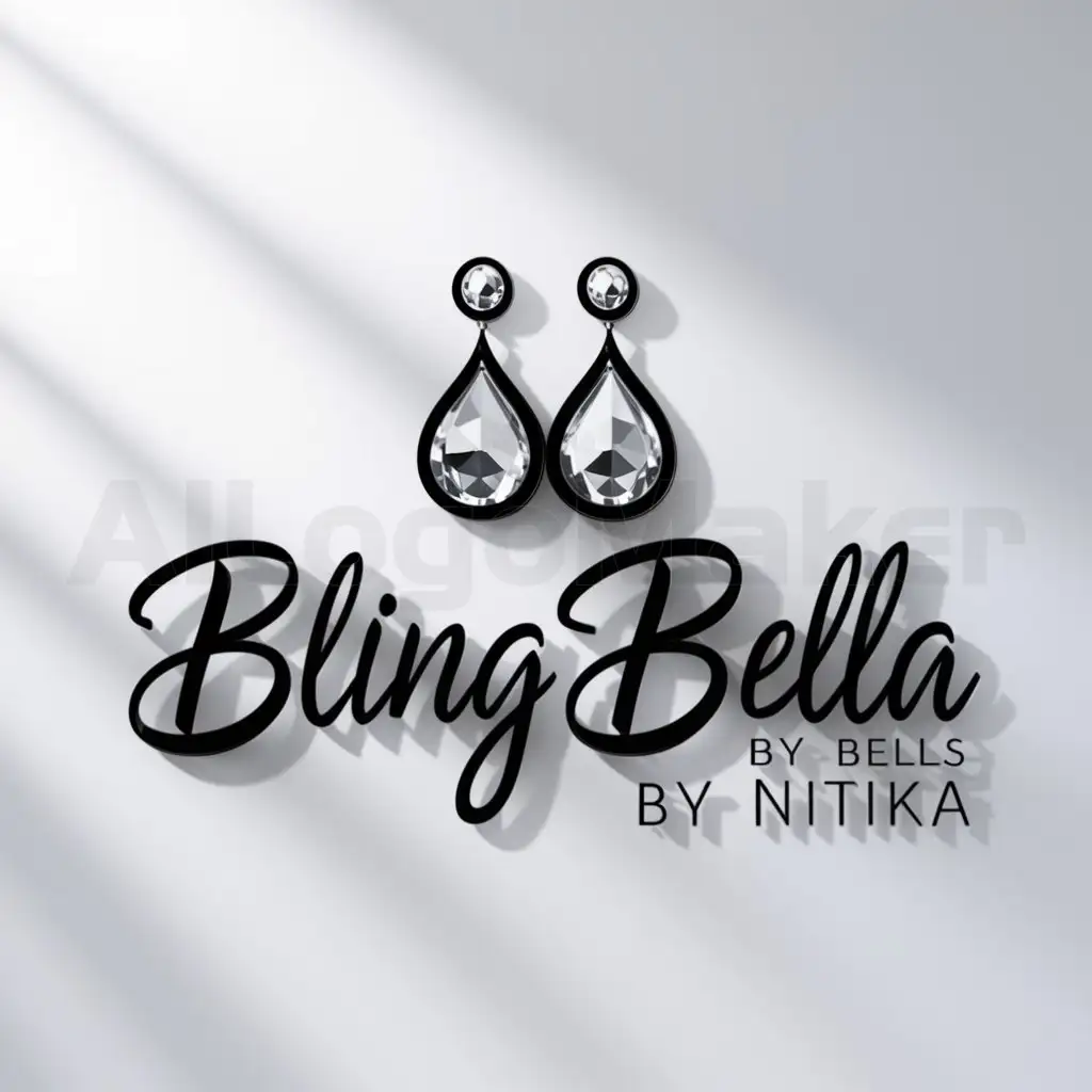 a logo design,with the text "Bling bella bells by nitika", main symbol:Jewllery,Moderate,clear background
