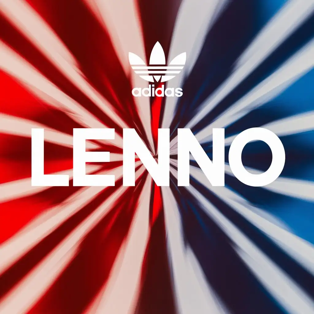 Das Wort "lenno" in der Schrift von adidas als Logo , 4k