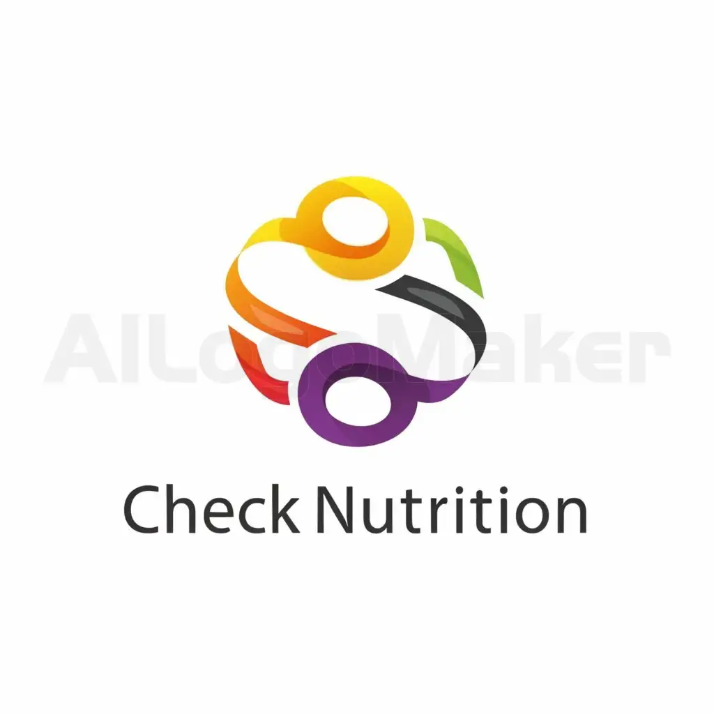 LOGO-Design-For-Check-Nutrition-Minimalistic-Food-Symbol-in-a-Loop-for-the-Technology-Industry