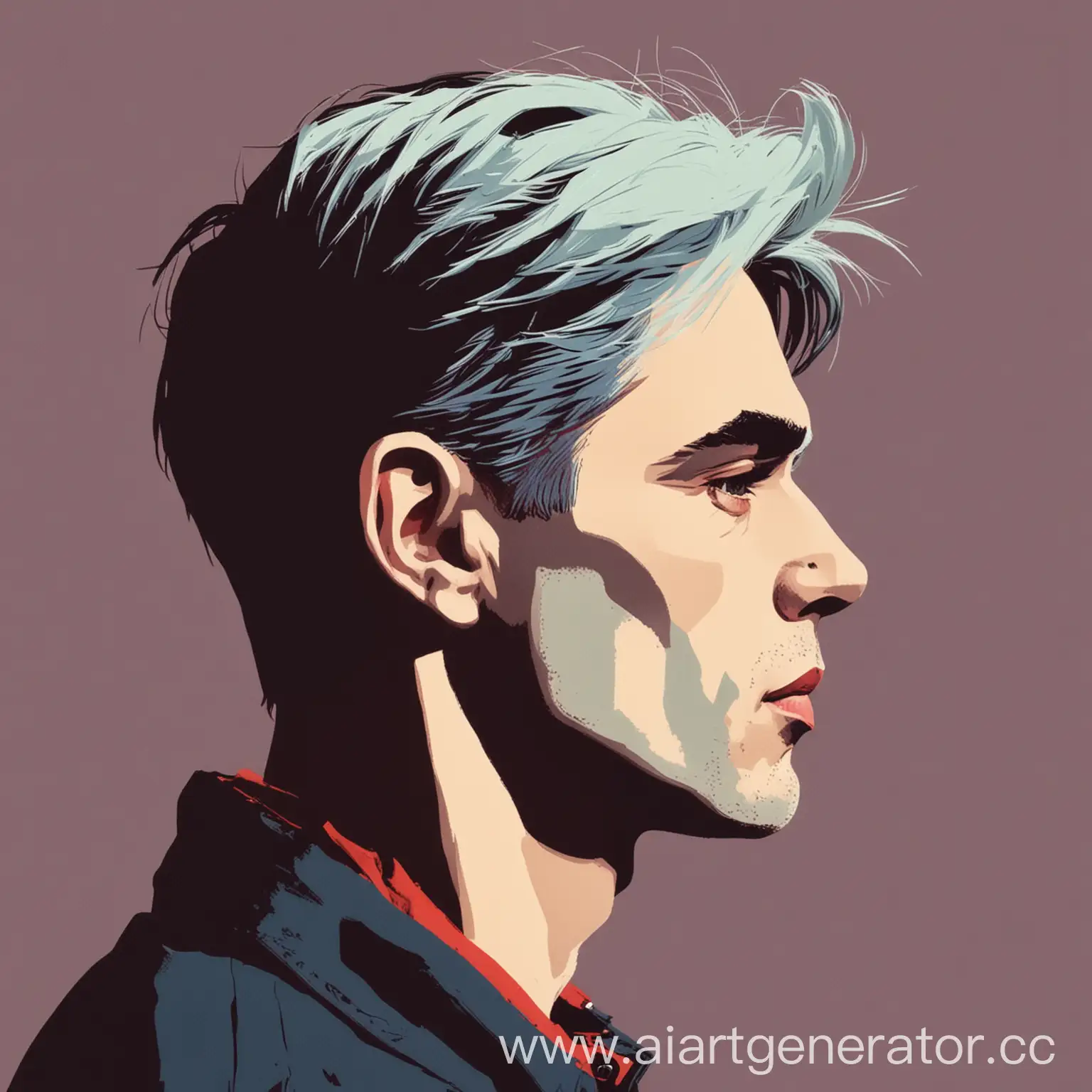 Colorful-Flat-Male-Profile-Illustration-inspired-by-Andy-Warhol