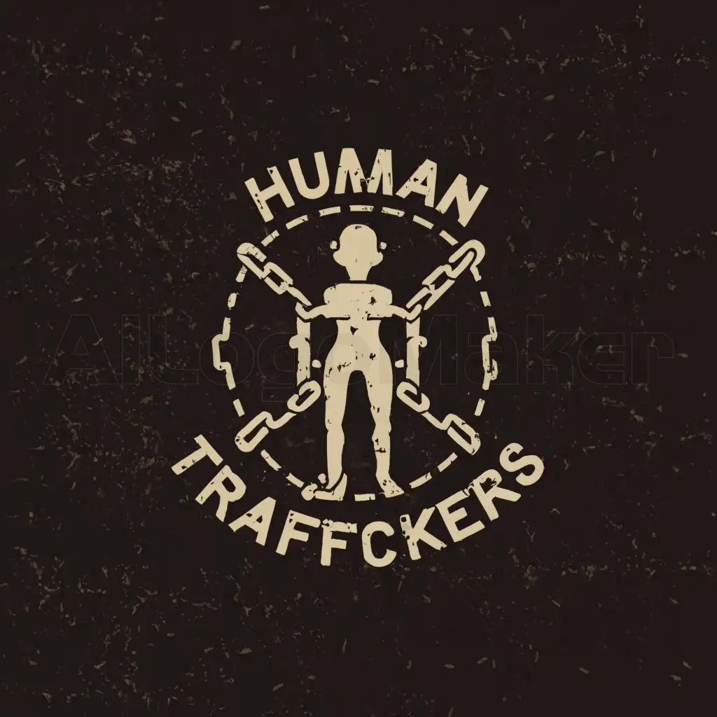 a logo design,with the text "Human Traffickers", main symbol:Human Traffickers,Moderate,clear background