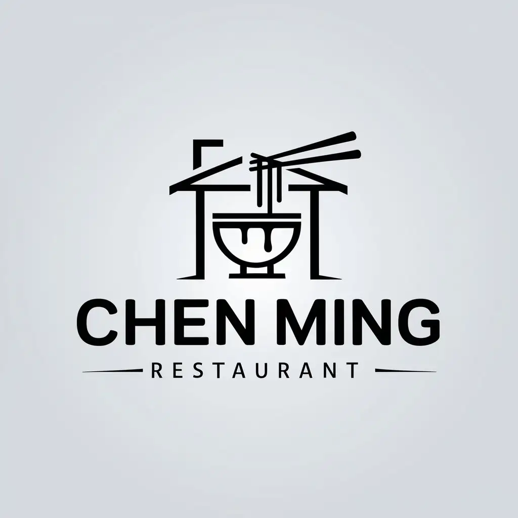 a logo design,with the text "Chen Ming Restaurant", main symbol:restaurant,Moderate,be used in Restaurant industry,clear background