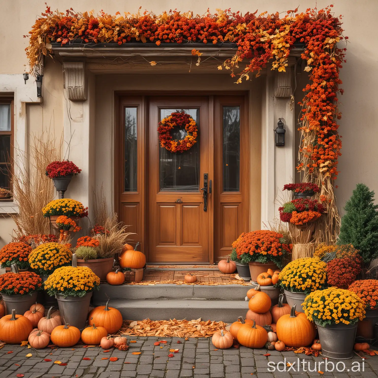 autumn season decoration scene