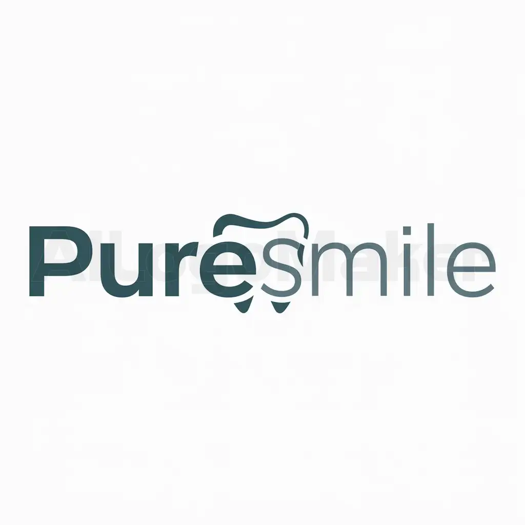 a logo design,with the text "puresmile", main symbol:tooth,Moderate,be used in Medical Dental industry,clear background