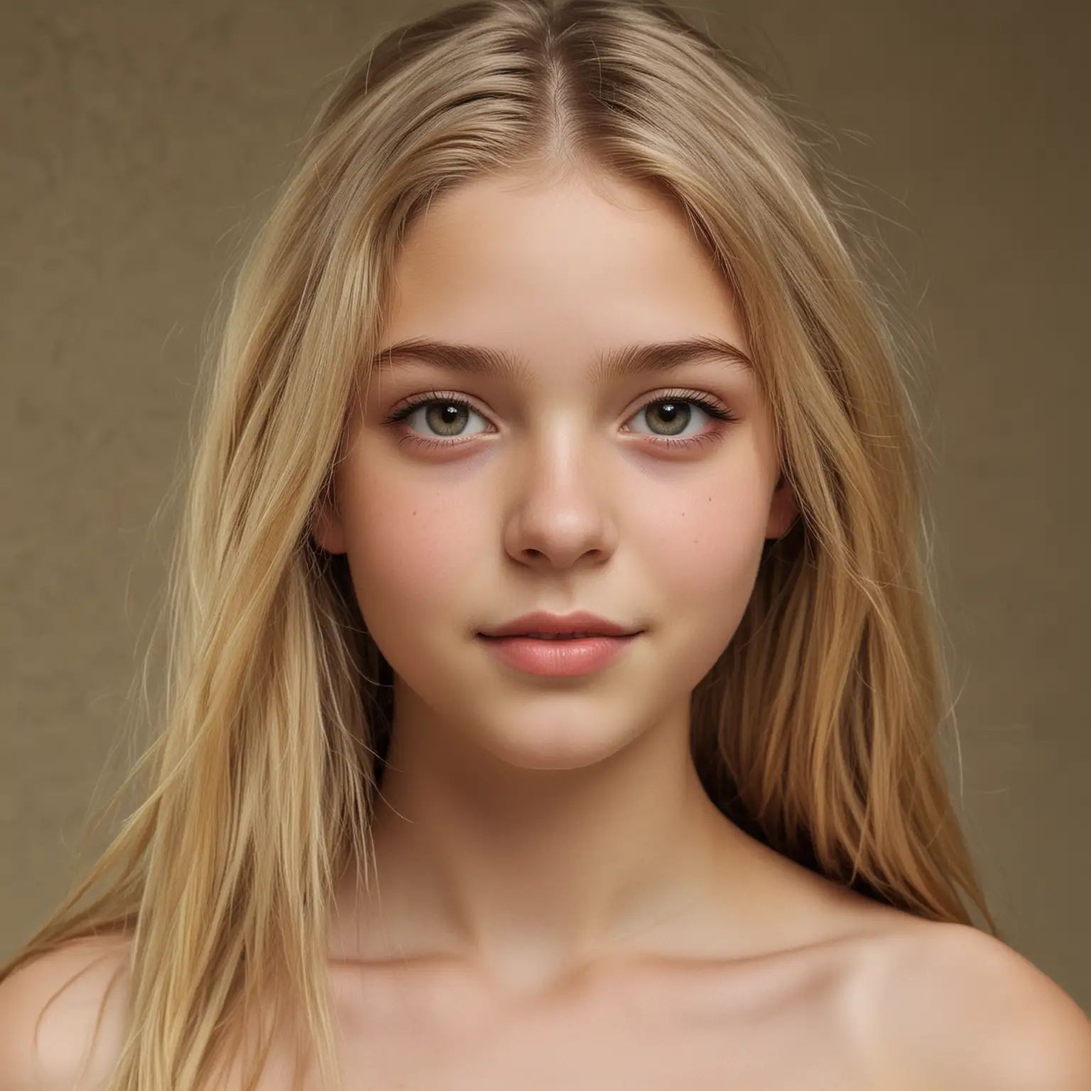 Teen Model Maisie de Krassel Ethereal Head and Torso Portrait with Loving Smile