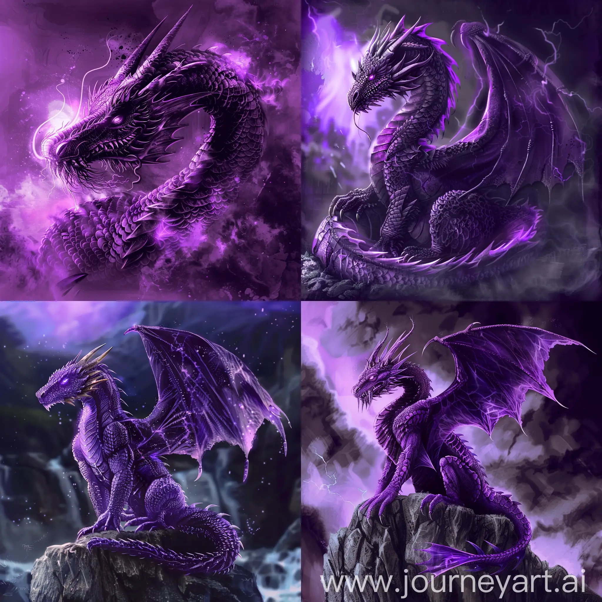 purple dragon evil whthout background