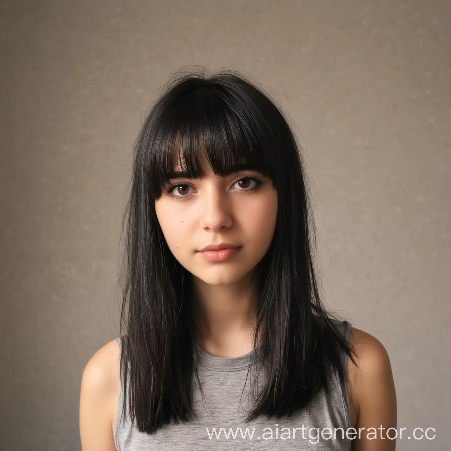 Young-Woman-with-ShoulderLength-Dark-Hair-and-Fringe