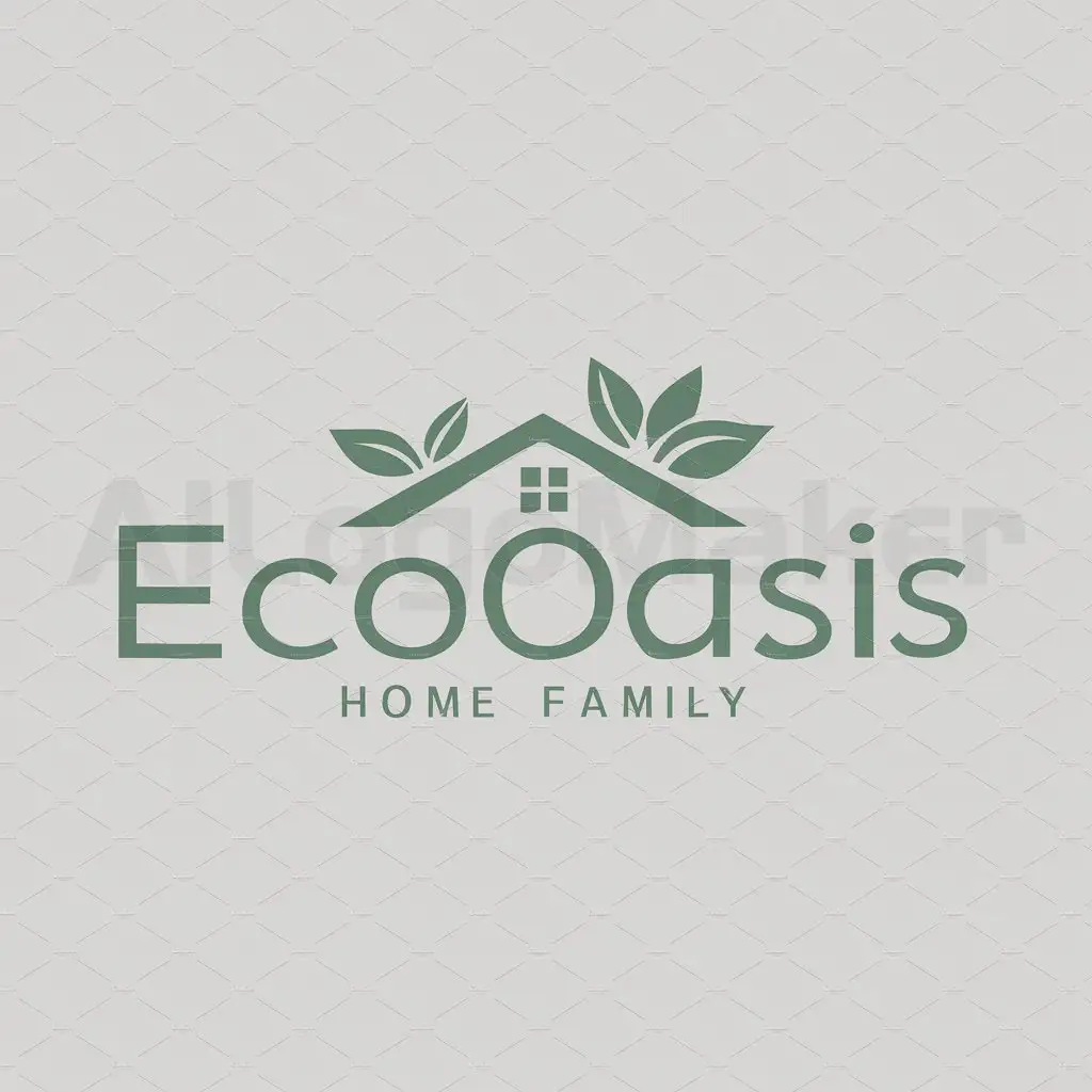 a logo design,with the text "EcoOasis", main symbol:Eco-friendly Home Cleaning Products,Moderate,be used in Home Family industry,clear background
