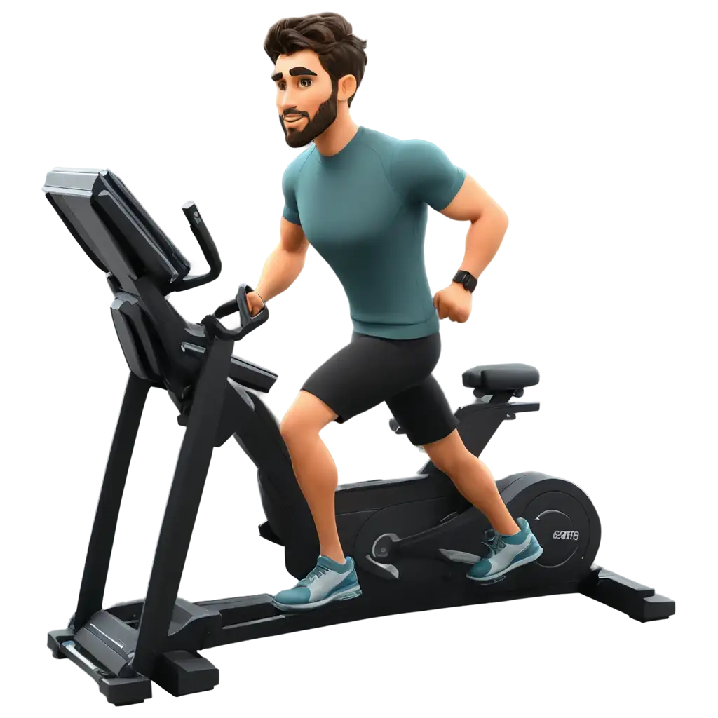 man in gym cartoon