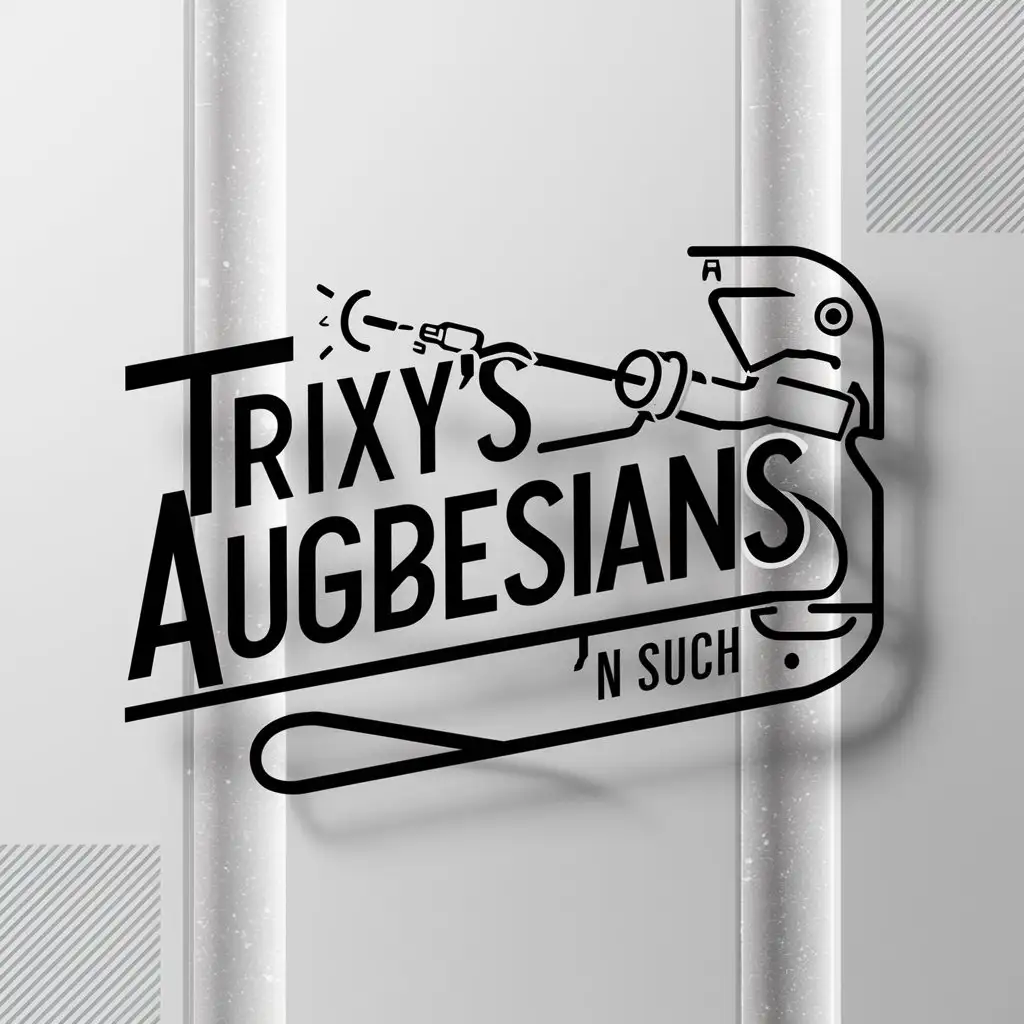 a logo design,with the text "Trixy's Augbesians 'n Such", main symbol:toilet wand,complex,be used in Technology industry,clear background
