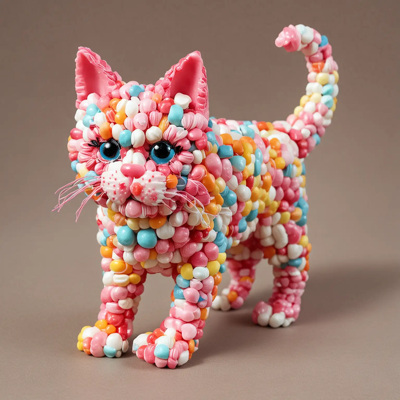 Candy-Cat-Sculpture-Playful-Feline-Crafted-Entirely-from-Sweet-Treats