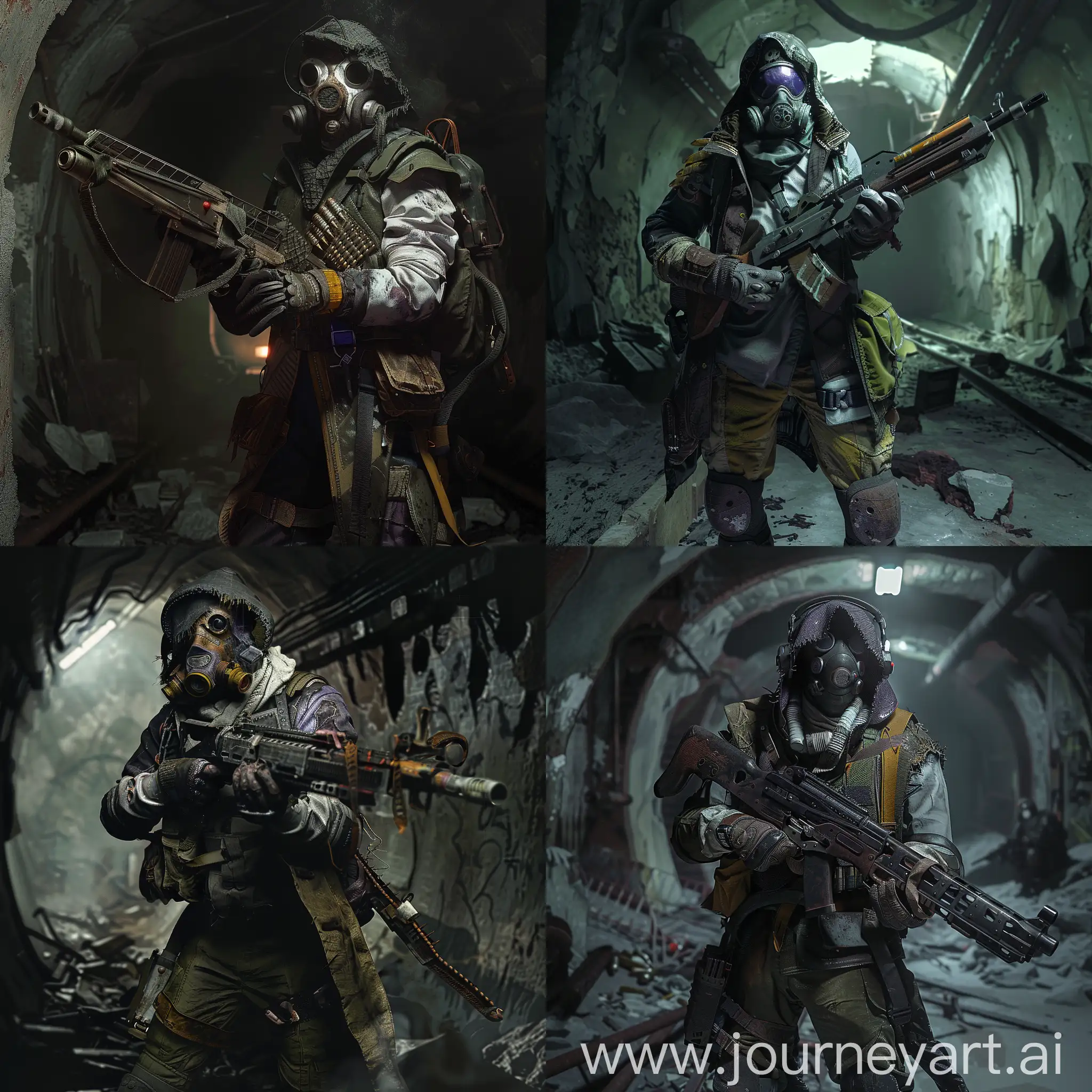 PostApocalyptic-Survivor-in-Abandoned-Catacombs-with-Soviet-Sniper-Rifle
