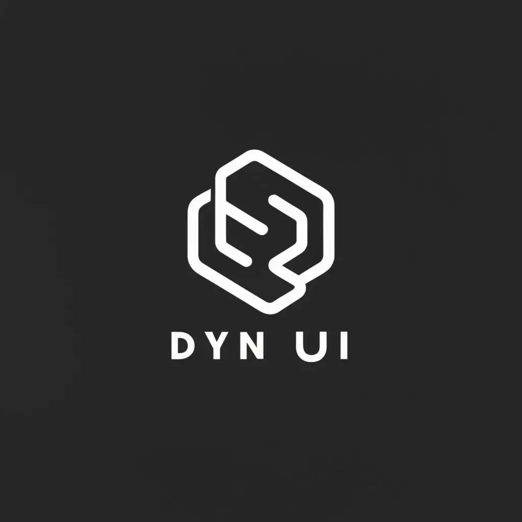 a logo design,with the text "Dynamic UI", main symbol:DYN UI,Moderate,clear background