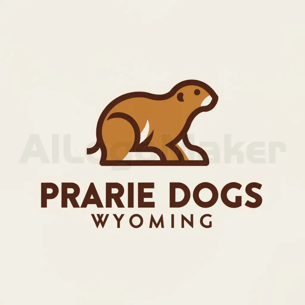 a logo design,with the text "prairie dogs", main symbol:wyoming prairie dogs,complex,clear background