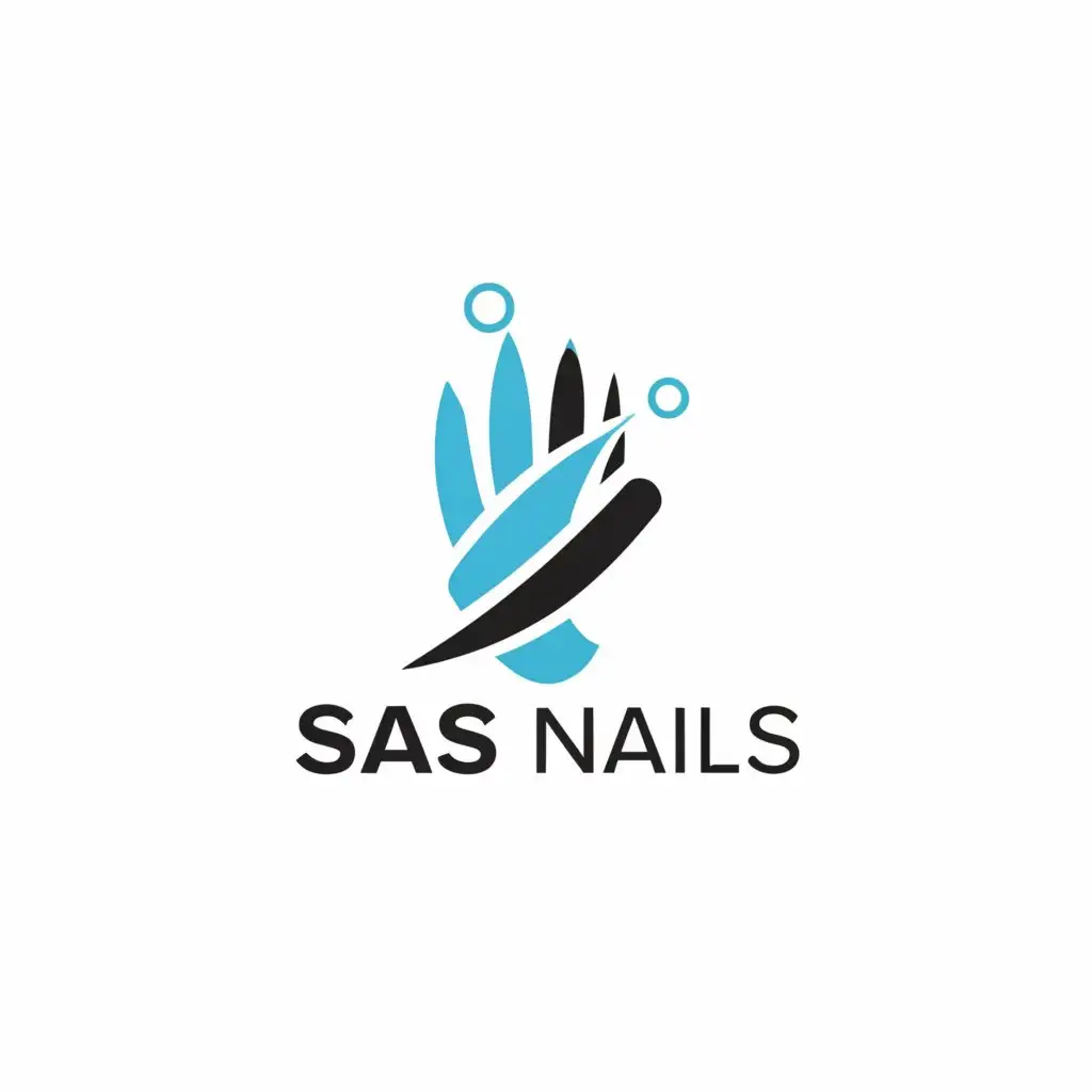 a logo design,with the text "Sas nails", main symbol:Sasanails,Moderate,be used in Beauty Spa industry,clear background
