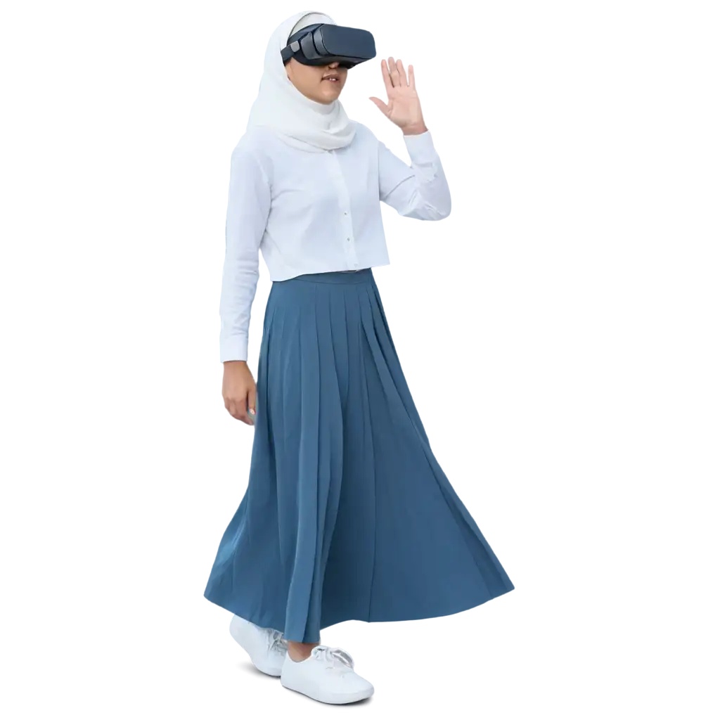 13YearOld-Female-Middle-School-Student-in-Hijab-Using-VR-Glasses-PNG-Image