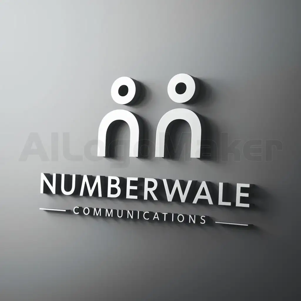 a logo design,with the text "Numberwale communications", main symbol:People talking,Moderate,be used in Telecommunications industry,clear background