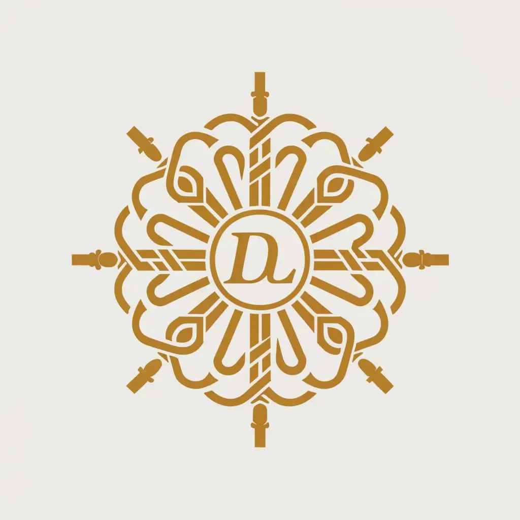 a logo design,with the text "DL", main symbol:sun light protection,complex,be used in Religious industry,clear background