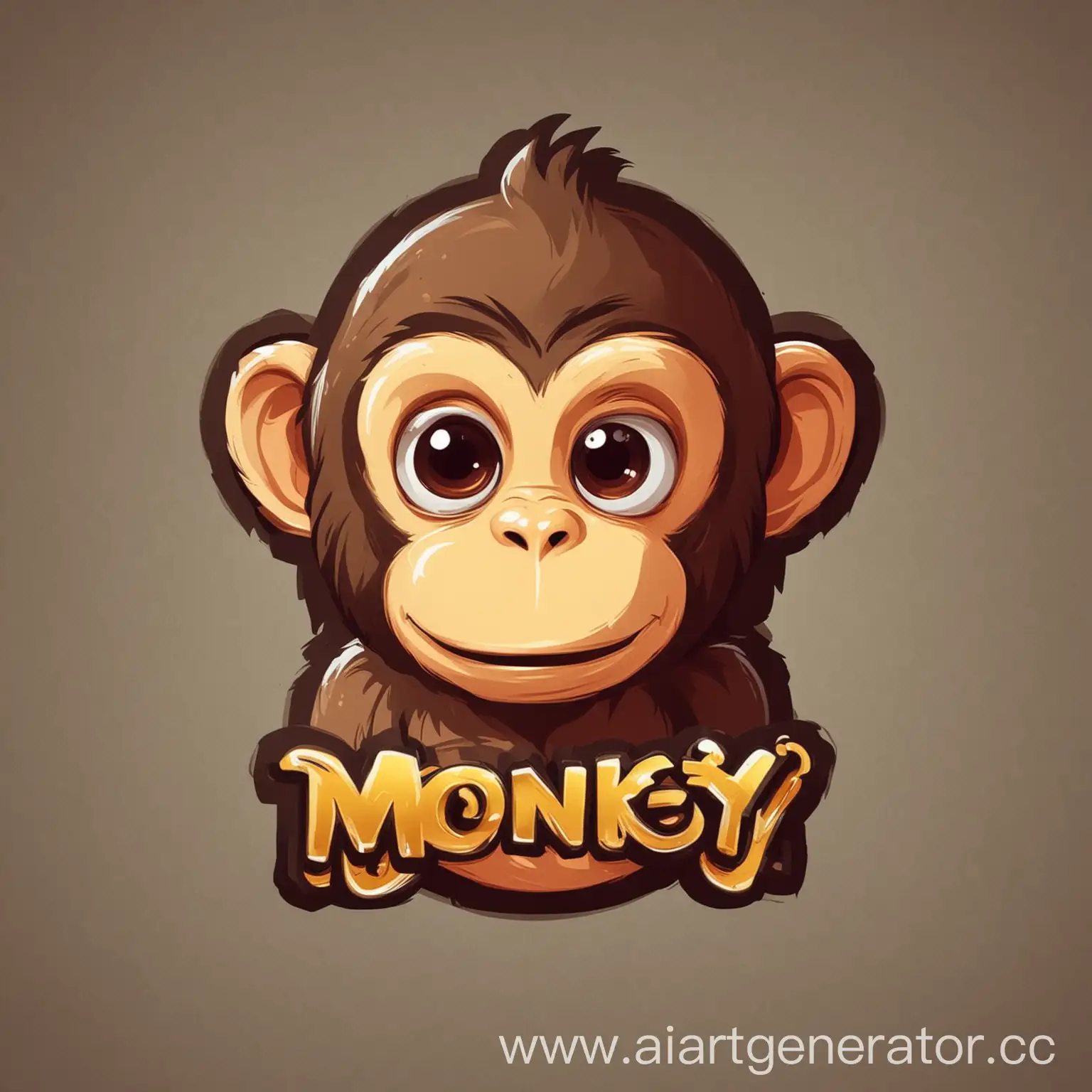 Cheerful-Cartoon-Monkey-Logo-Design