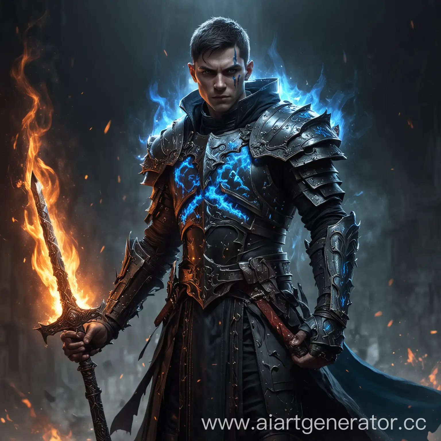 Priest-with-Flaming-Sword-Dark-Armor