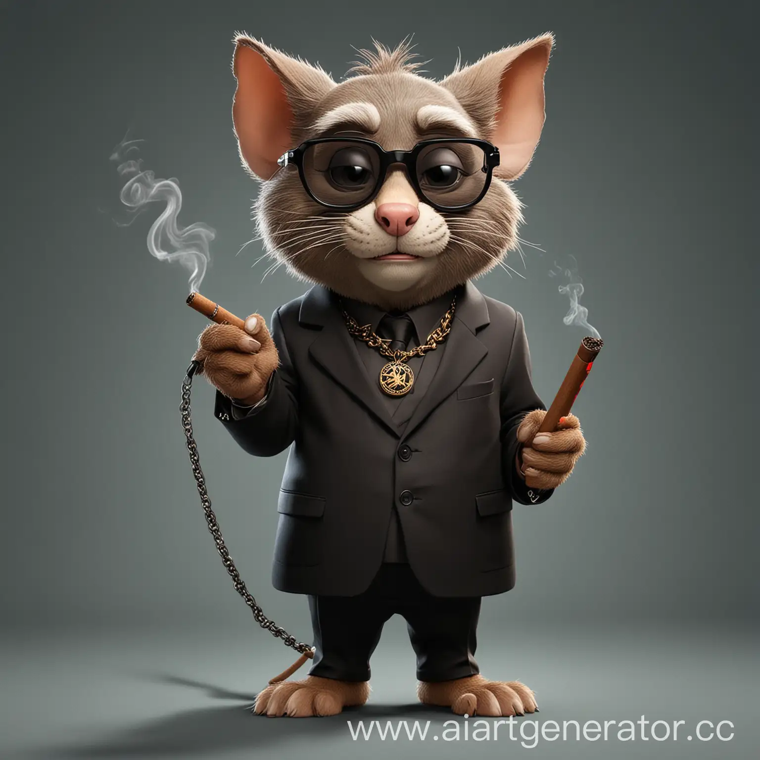 Gerry-from-Tom-and-Jerry-in-Sleek-Black-Suit-with-Cigar