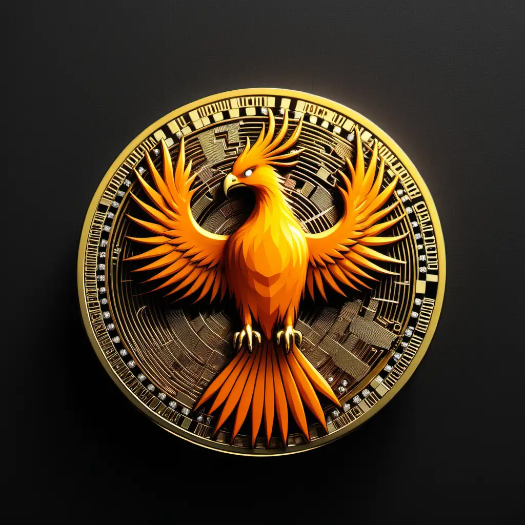 Fiery Phoenix Bitcoin Rising from the Digital Ashes