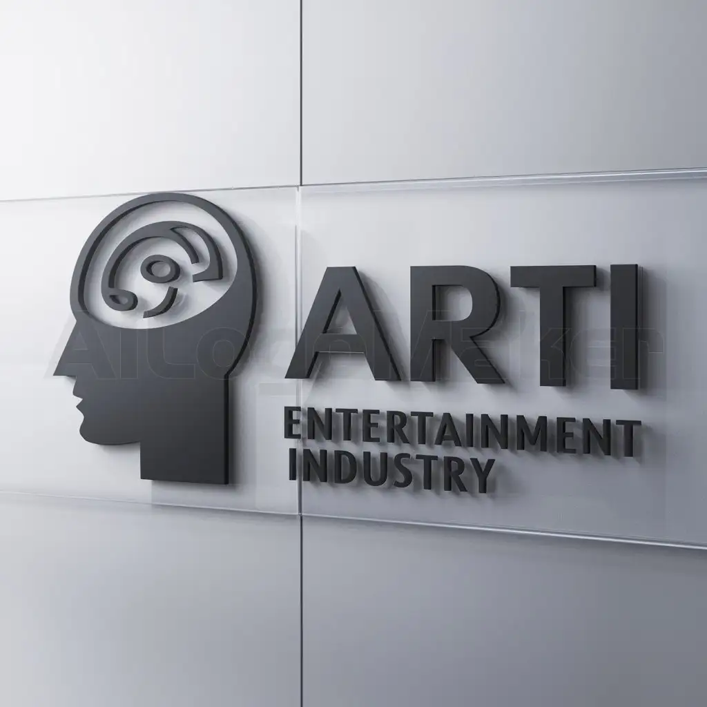 a logo design,with the text "Arti entertainment industry", main symbol:inside out,Moderate,be used in Entertainment industry,clear background