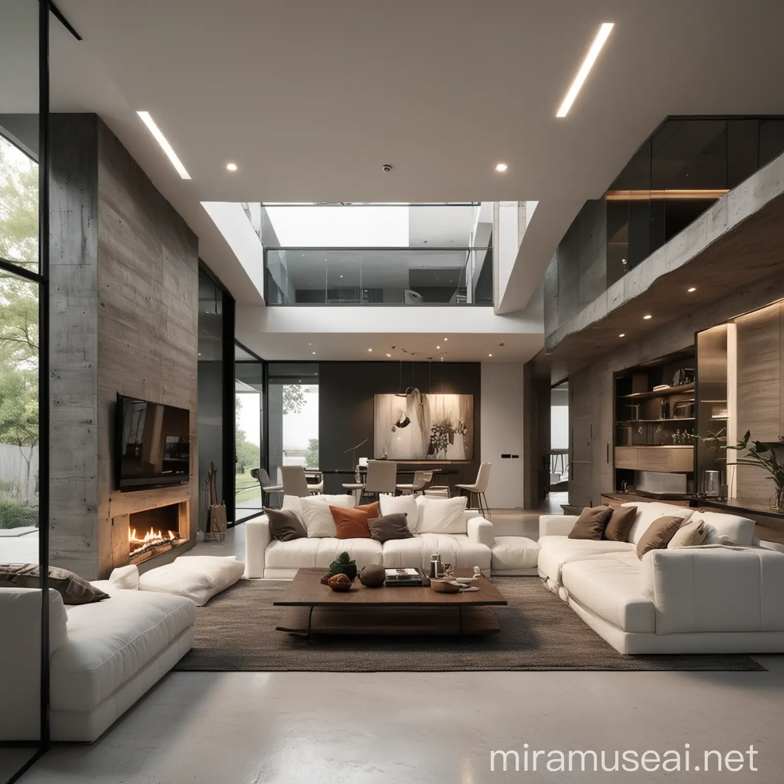 Contemporary Minimalist Interior Design with Futuristic Elements