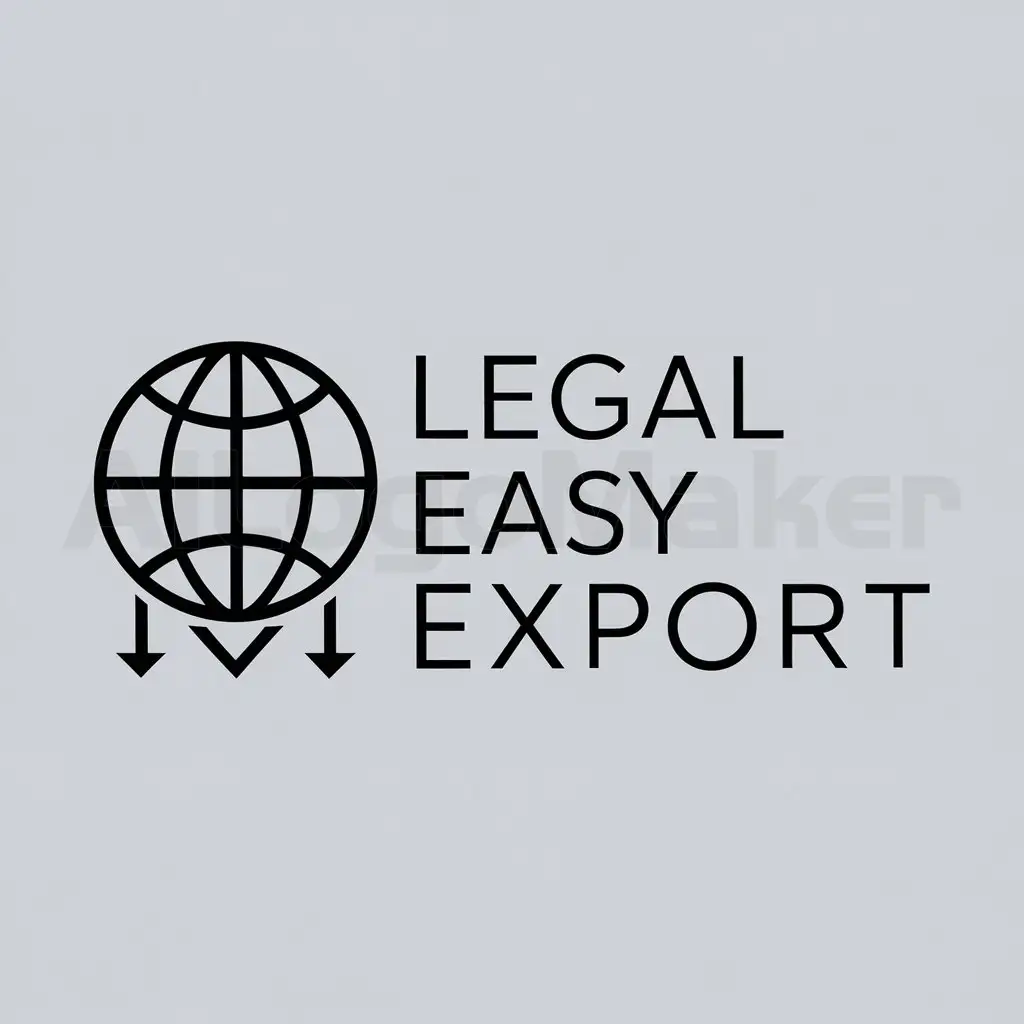 a logo design,with the text "Legal Easy Export", main symbol:Global Shipping,Minimalistic,be used in Technology industry,clear background