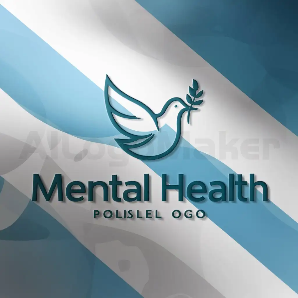 a logo design,with the text "mental health", main symbol:it should give peace,Moderate,clear background