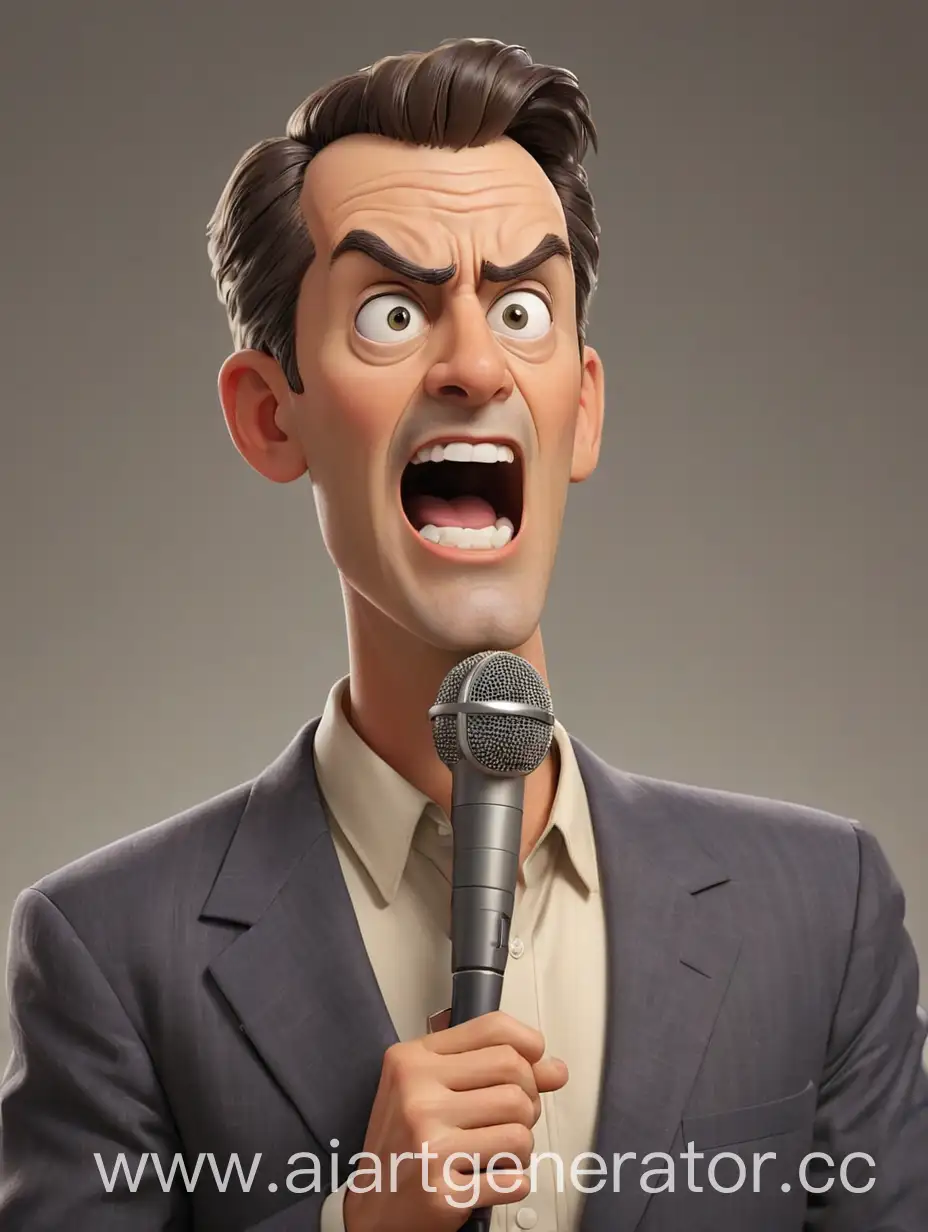 Cheerful-Cartoon-Announcer-Speaking-into-Microphone