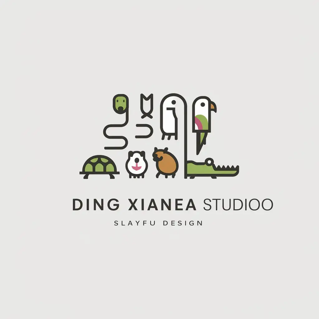 LOGO-Design-For-Ding-Xiaohui-Studio-Minimalistic-Design-Featuring-Animal-Symbolism