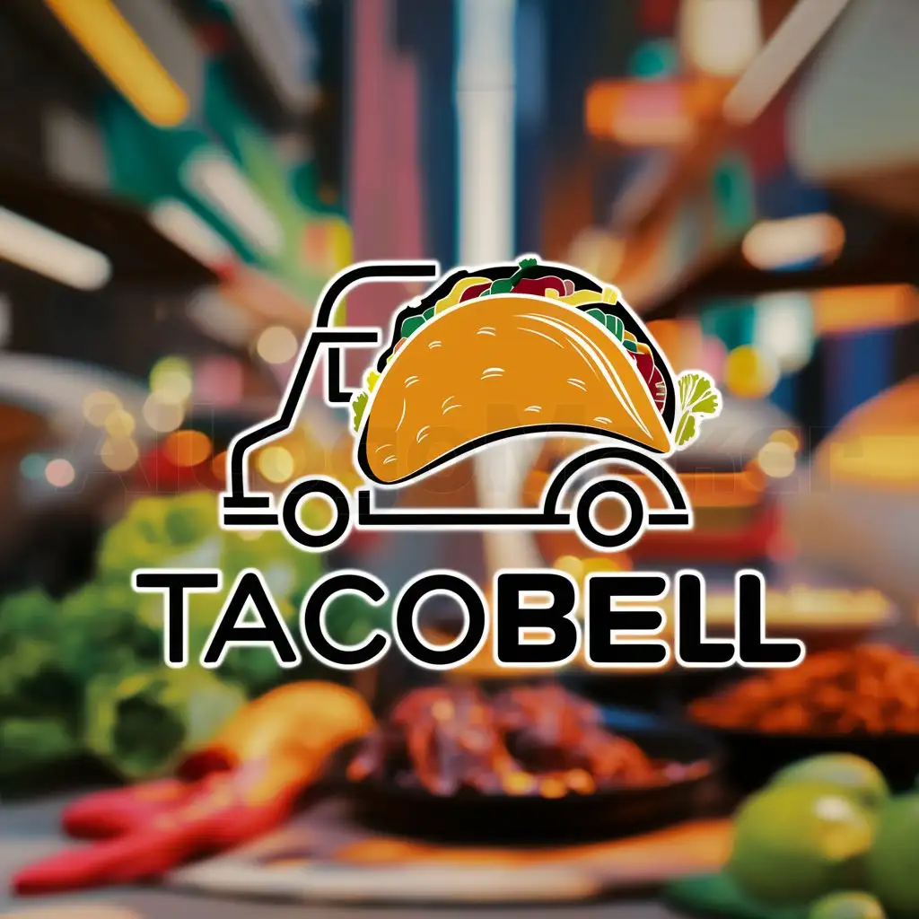 LOGO-Design-For-Tacobell-Vibrant-Food-Truck-Emblem-for-Culinary-Excellence