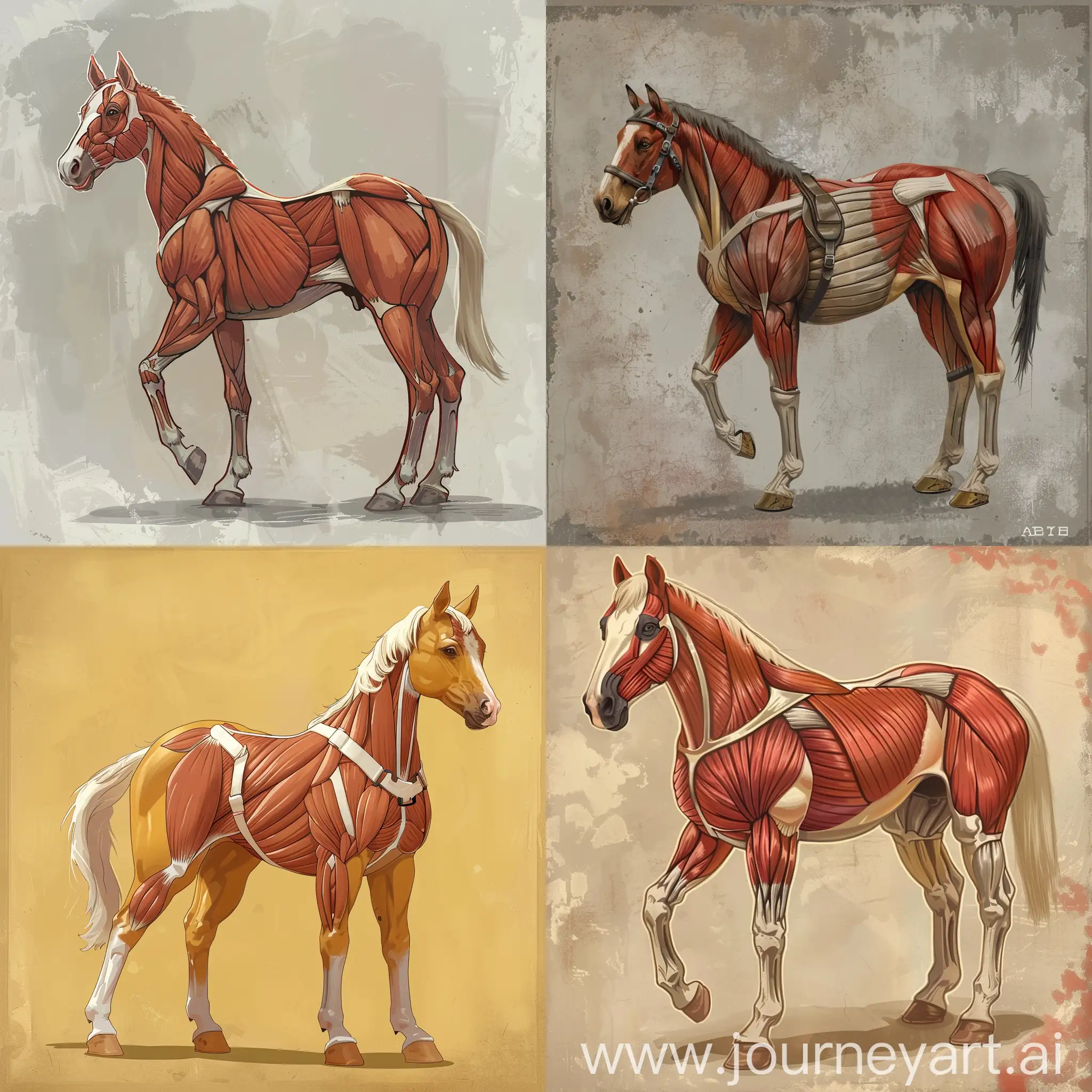 Anthro horse with muscles on the back