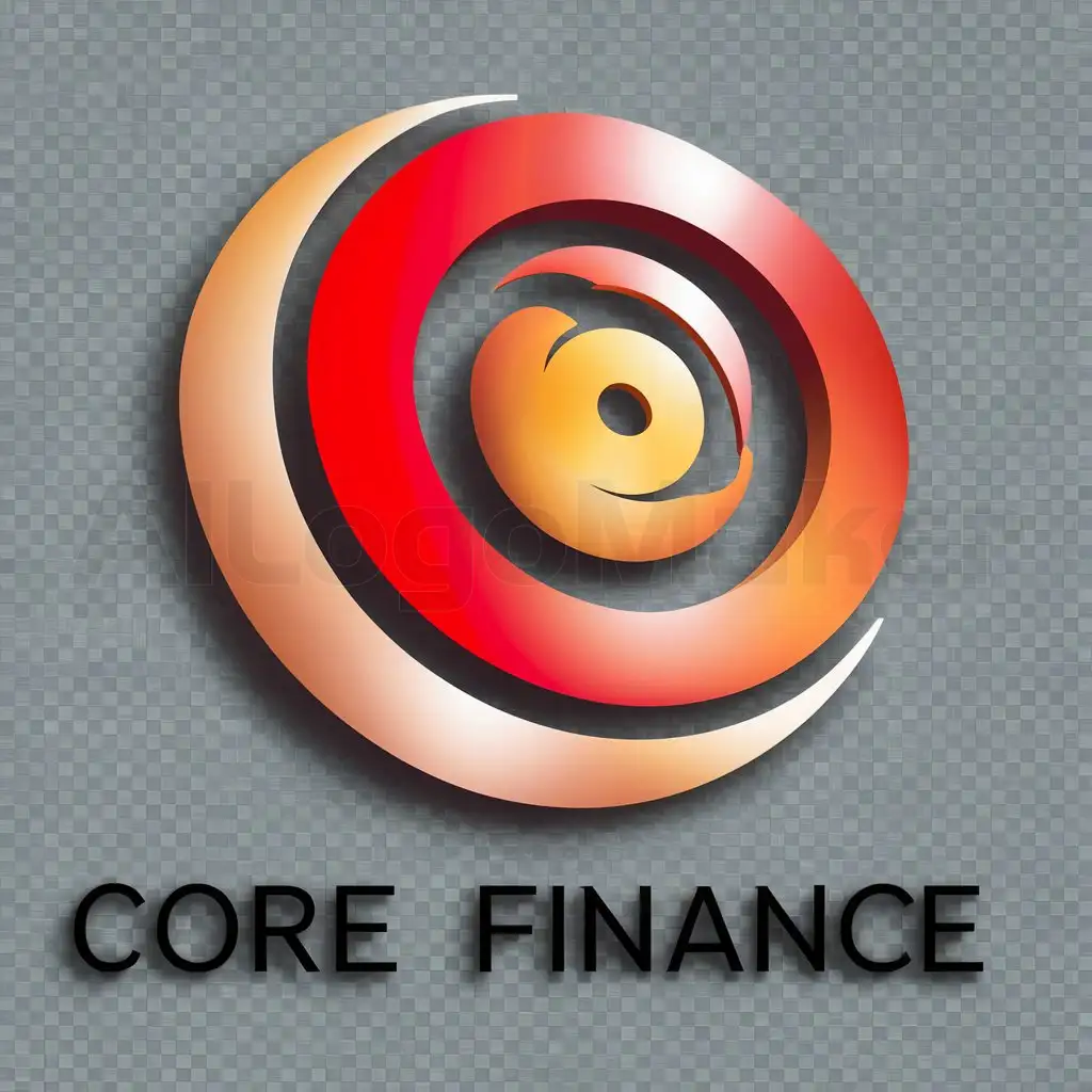 LOGO-Design-For-Core-Finance-Dynamic-Earth-Core-Inspired-Circular-Emblem-in-Fiery-Tones