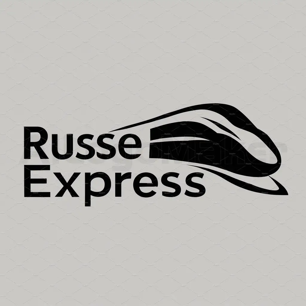 a logo design,with the text "Russe Express", main symbol:train,Moderate,be used in Education industry,clear background