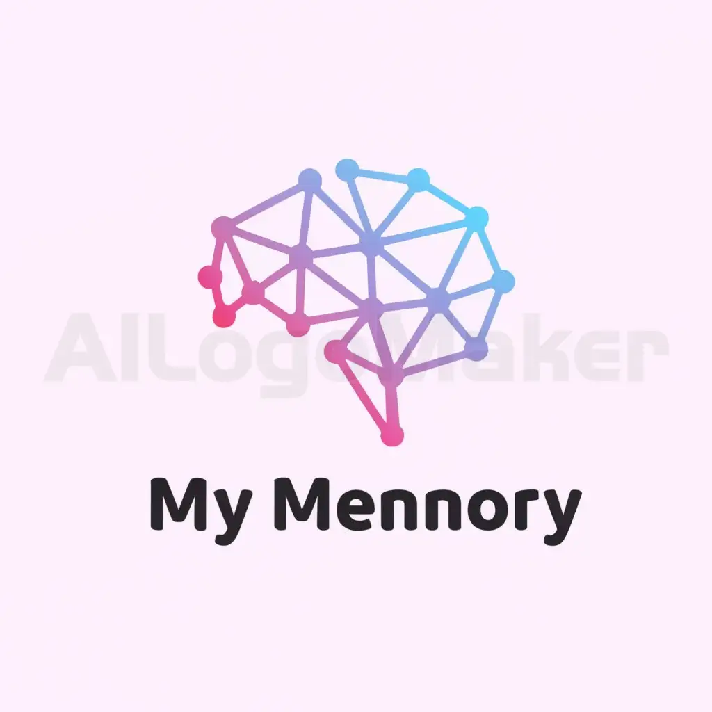a logo design,with the text "My memory", main symbol:brain,Minimalistic,be used in Entertainment industry,clear background