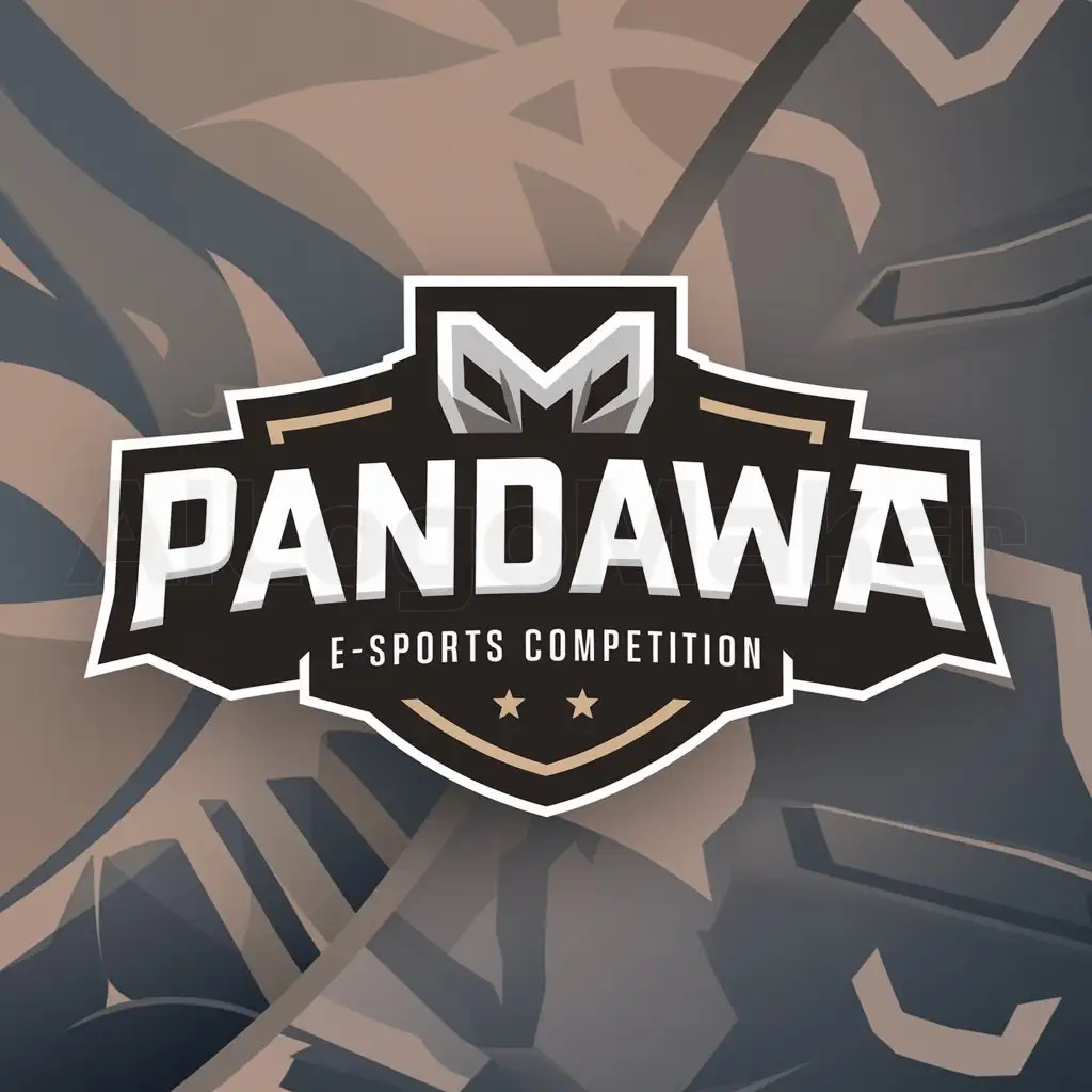 a logo design,with the text "PANDAWA E-SPORT COMPETITION", main symbol:MOBILELEGENDS,Moderate,clear background
