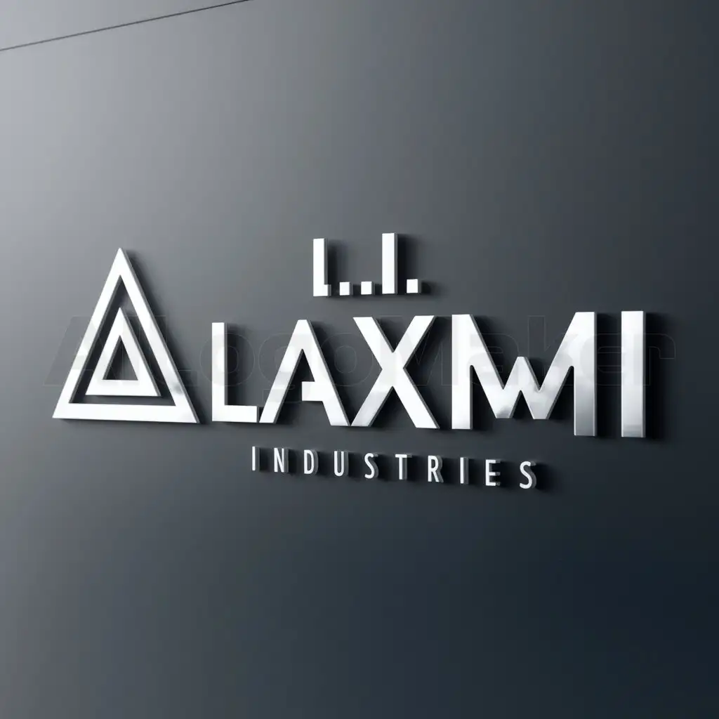 a logo design,with the text "LI Laxmi Industries", main symbol:Triangle,Moderate,clear background