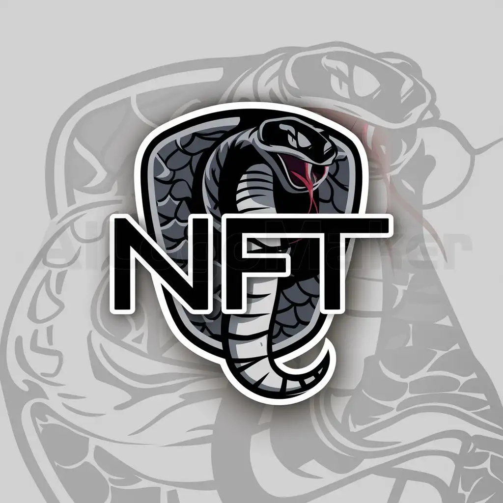 a logo design,with the text "NFT", main symbol:Venom,Moderate,clear background
