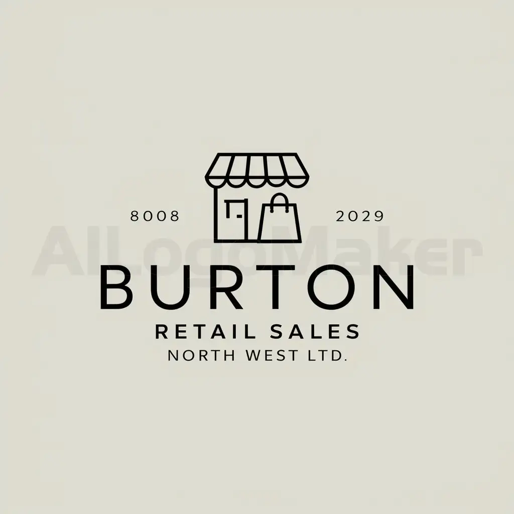 a logo design,with the text "Burton Retail Sales North West Ltd", main symbol:retail outlet,Moderate,be used in Retail industry,clear background
