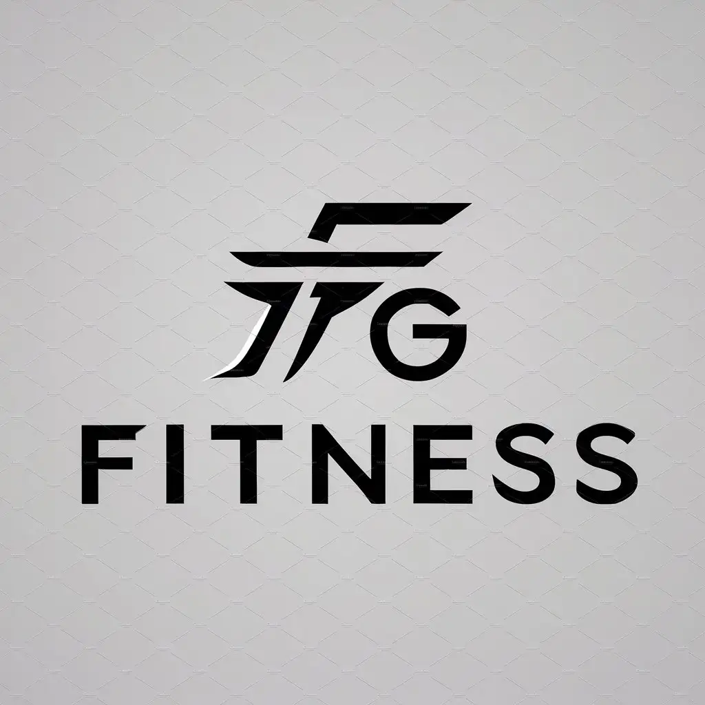 a logo design,with the text "fitness", main symbol:FG,Moderate,clear background