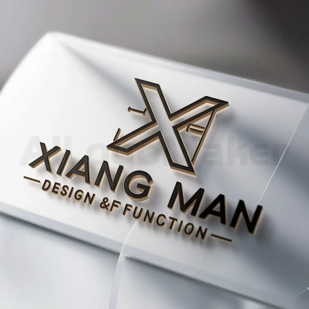 LOGO-Design-for-Xiang-Man-Unique-XShaped-Furniture-Symbol-on-Clear-Background