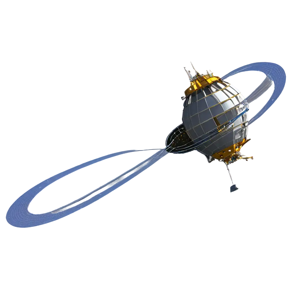 spacecraft hoving around universe

