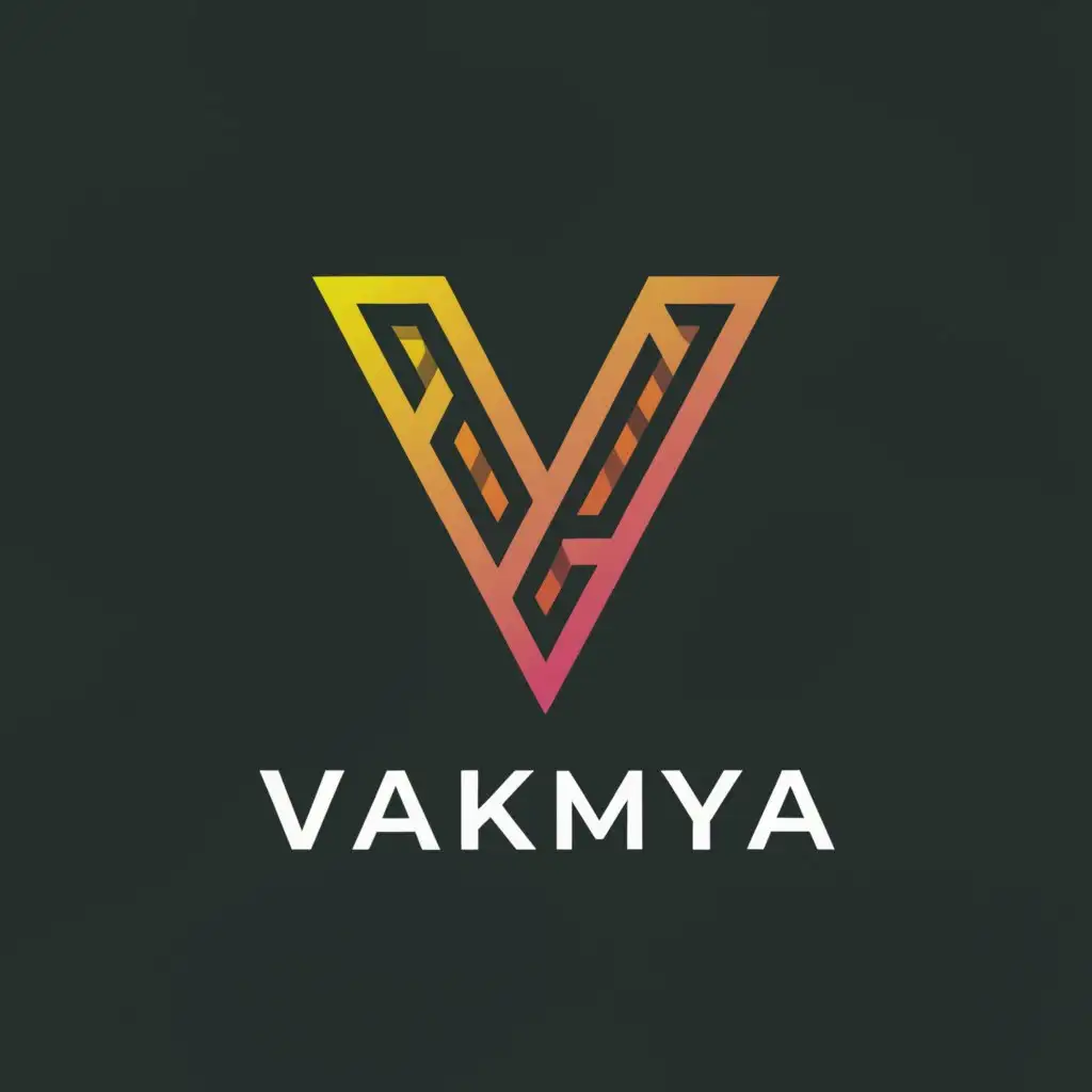 a logo design,with the text "VAKMYA", main symbol:LETTER V,complex,be used in Entertainment industry,clear background
