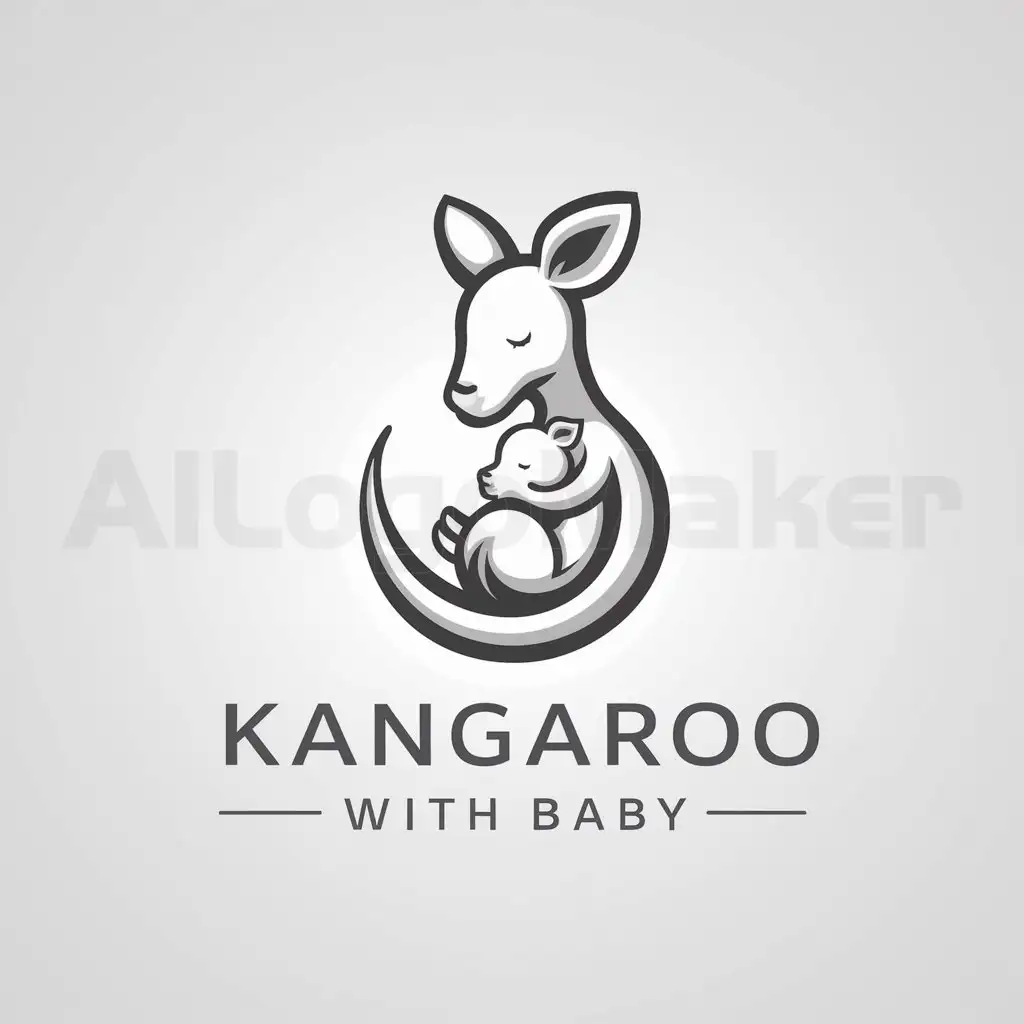 a logo design,with the text "kangoroo with baby", main symbol:kangoroo with baby,Moderate,be used in Medical Dental industry,clear background